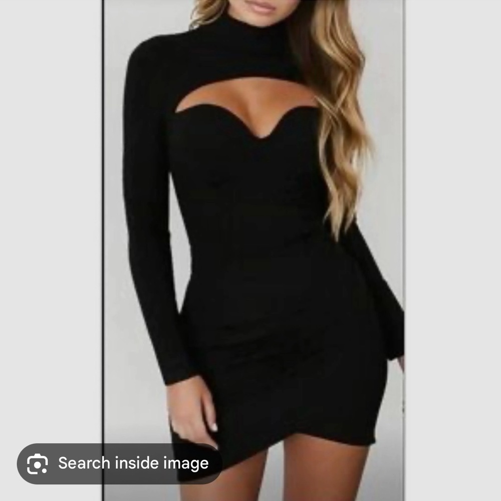 Black sweetheart bodycon dress